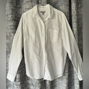 Ocean+Coast lightweight white flannel women’s shirt, size (very small) XL